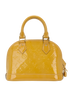 Alma BB, &pound;895, Handbags, Yellow, Patent Leather, Back view